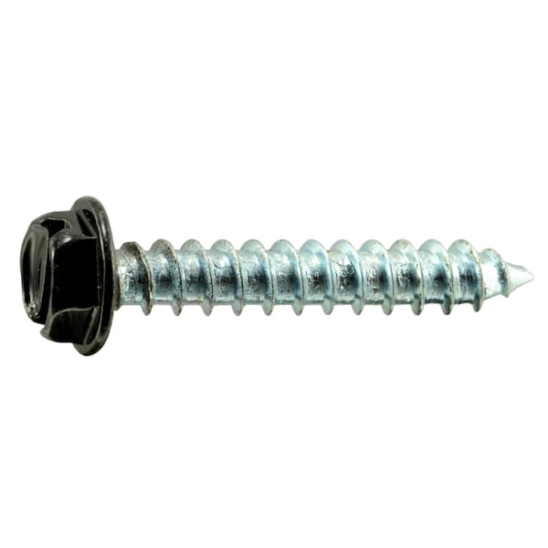 Midwest Fastener Sheet Metal Screw, #8 x 1 in, Painted Steel Flange Hex Head Slotted Drive, 30 PK 37943 - main